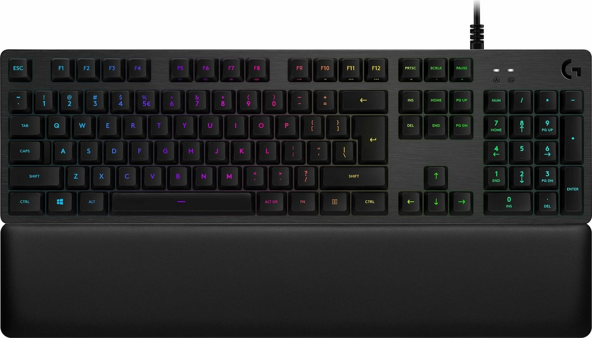 Logitech G G513 Carbon – Gaming-Tastatur – Mechanisch (GX Brown), RGB – Kabelgebunden USB – QWERTY (ES) – Carbon