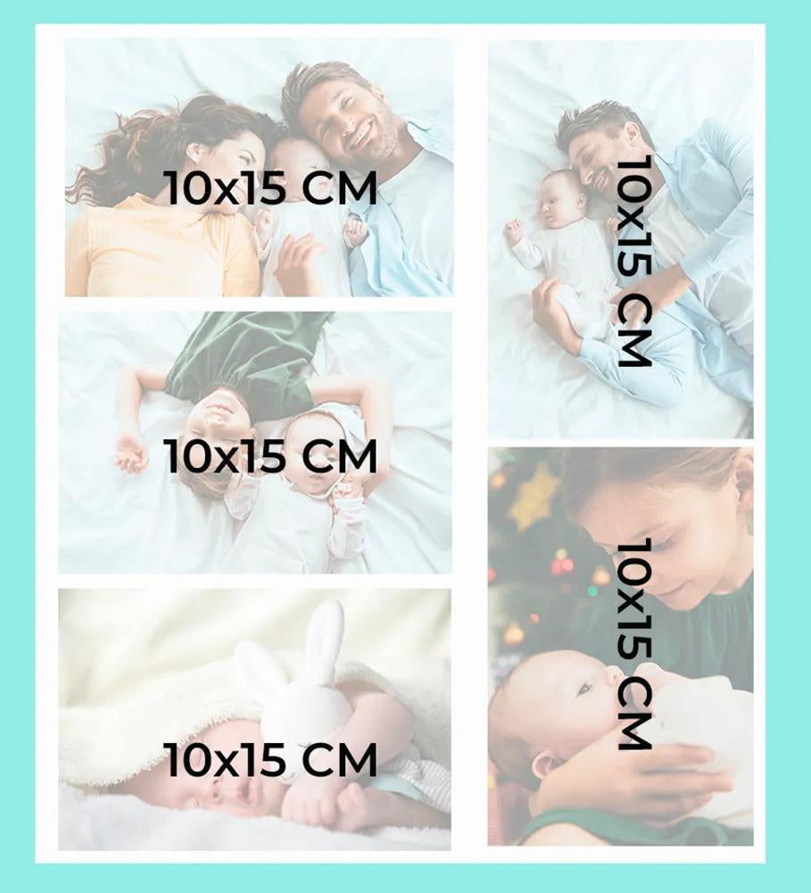 Exacompta Ellipse Fotoalbum – 29 × 32 cm, Hardcover, 60 Seiten, weisse Seiten, grau, für Fotos 10 × 15 cm
