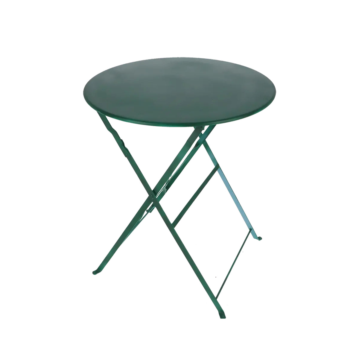 Esschert Design Bistrotisch – Grün – Metall – Tisch Ø 59,8 × 70,2 cm – klappbarer Tisch