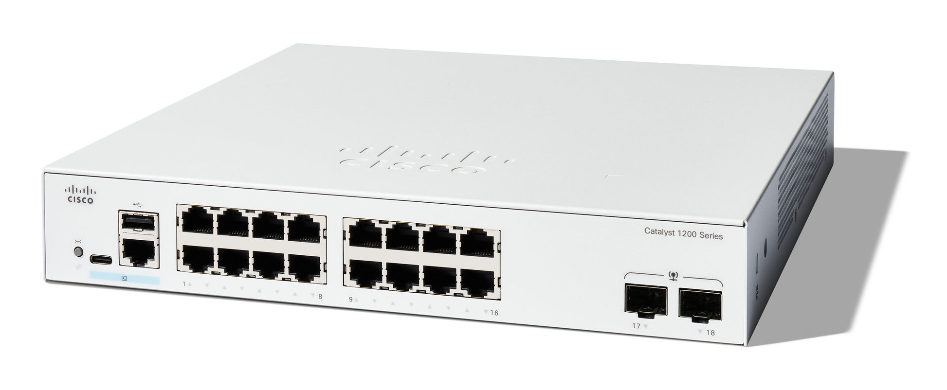 Cisco Catalyst C1200-16T-2G-RF – Managed Switch – 16×GbE, 2×SFP, L2, 19" Rack
