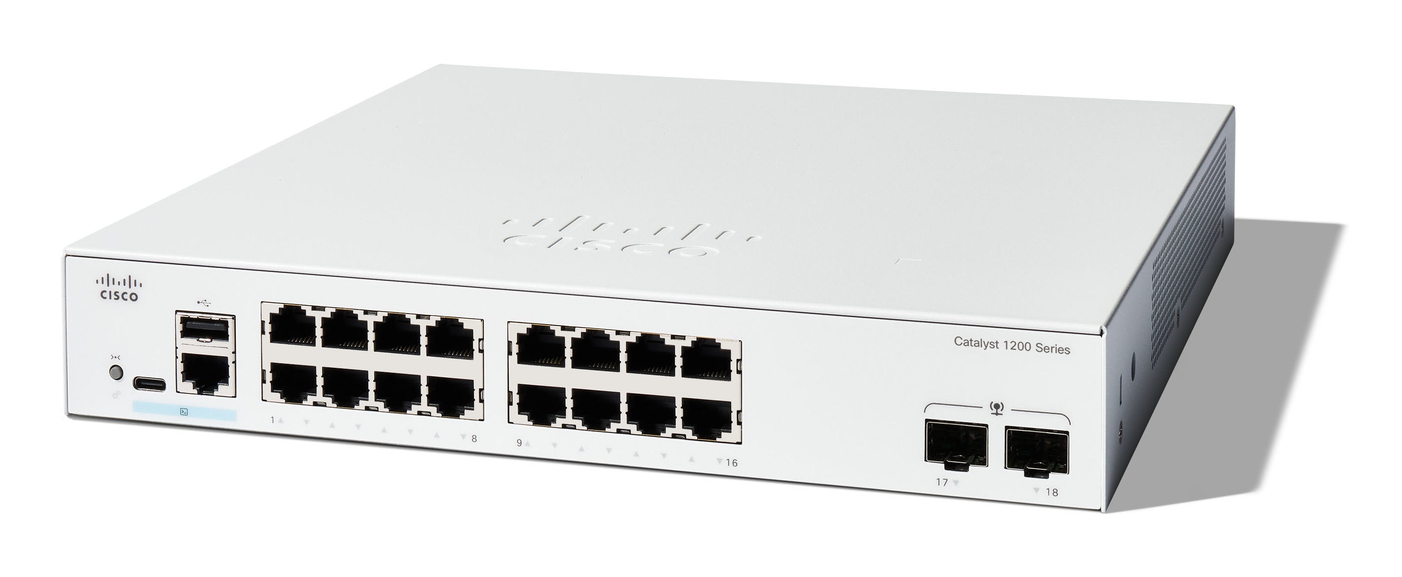 Cisco Catalyst C1200-16T-2G-RF – Managed Switch – 16×GbE, 2×SFP, L2, 19" Rack