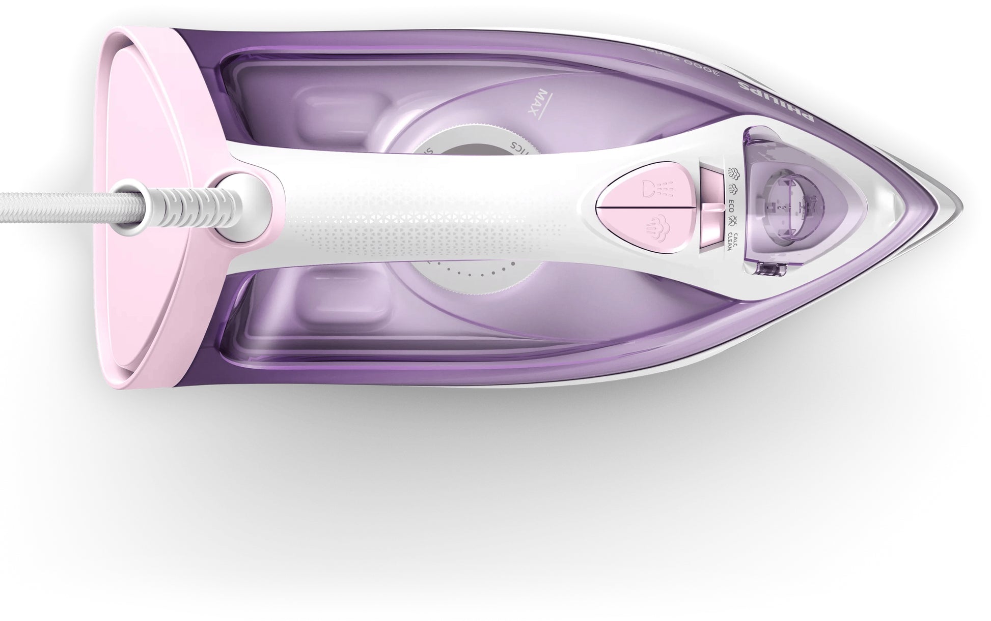 Philips Dampfbügeleisen 3000 Serie DST3010/30 – Keramiksohle, 2000 W, 1,9 m Kabel, Violett/Weiss