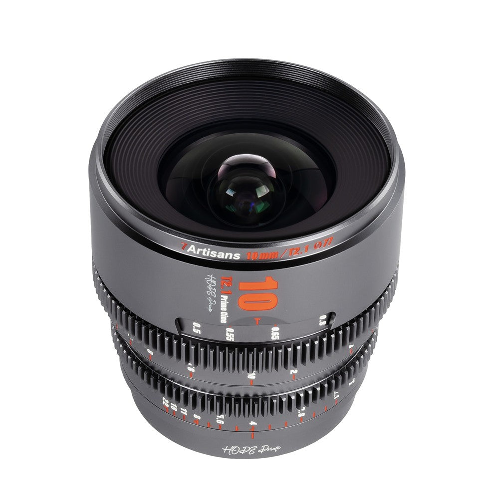 7Artisans 10T21TG-R 10 mm T2.1 Kinoobjektiv – für Canon RF – 77 mm Filter