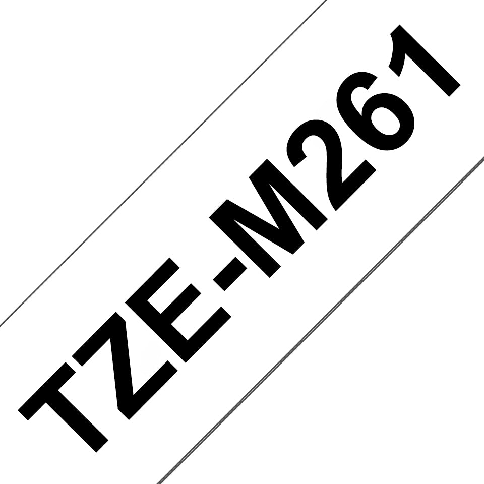 Brother TZe-M261 Schriftband – Schwarz auf Weiss – 40 mm × 8 m, laminiert – für Brother P-touch
