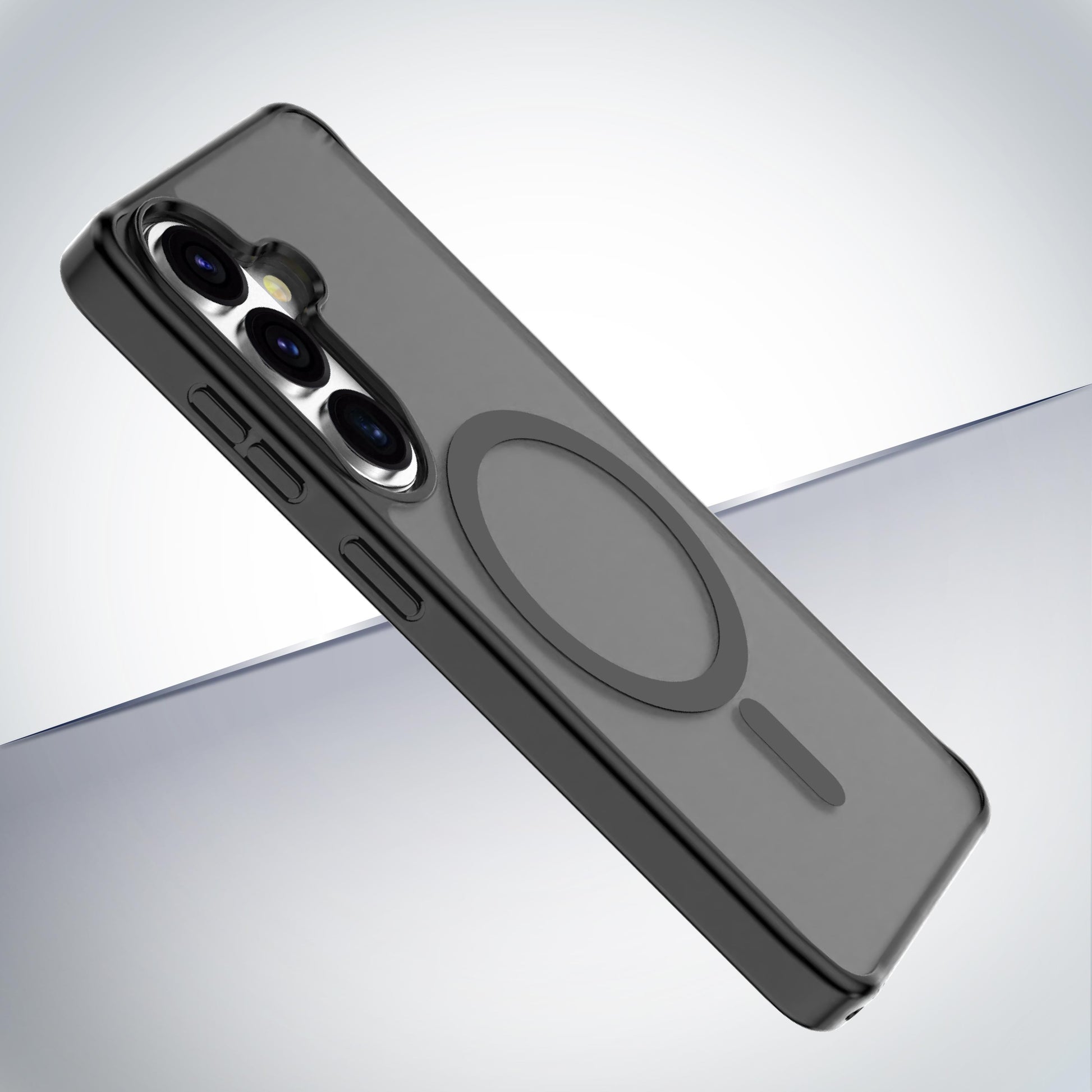 Cellularline Frosty Mag Backcover – für Samsung Galaxy S26, Kunststoff+Gummi, Schwarz