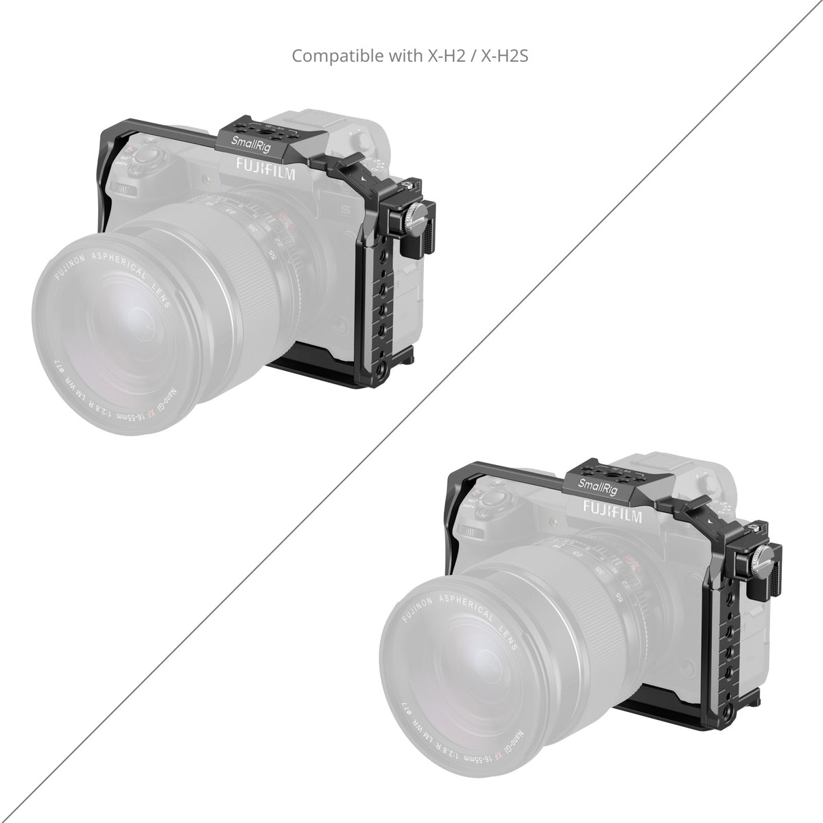 SmallRig 3934B Cage – Aluminium, 151 × 68 × 109 mm, 165 g – für Fujifilm X-H2, X-H2S – Schwarz