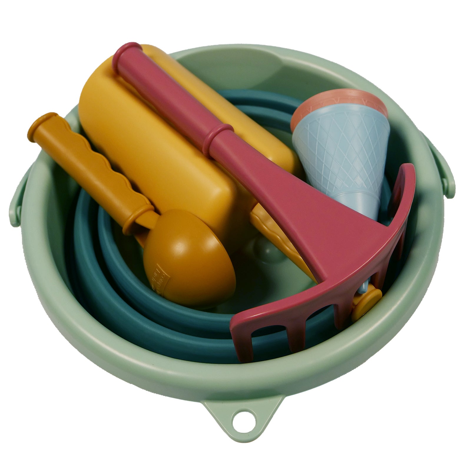 Schildkröt Funsports Sandspielzeug-Set – 7-teilig – Eimer Ø 22 cm, 3 l – ab 1,5 J. – grün – BPA-frei
