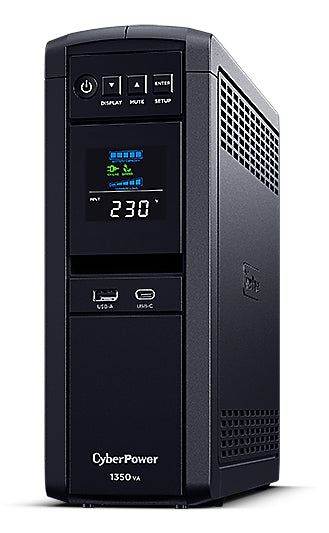 CyberPower CP1350EPFCLCD USV 1,35 kVA/810 W Line-Interaktiv – Tower – Typ F×6, Eingang IEC C14 – Schwarz