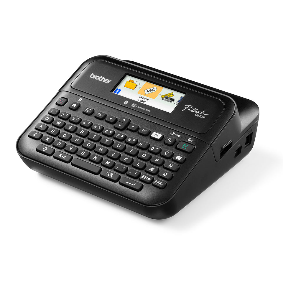 Brother P-touch D610VP – Beschriftungsgerät, für TZe-Bänder 3,5–24 mm, USB, Auto-Cutter