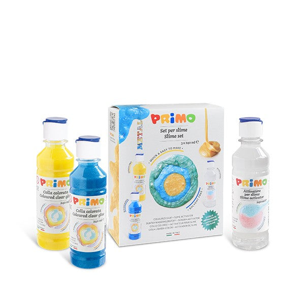 Primo Bastelset – Slime-Set – Metallic – 2 Farben, 1 Aktivator – ab 3 Jahren