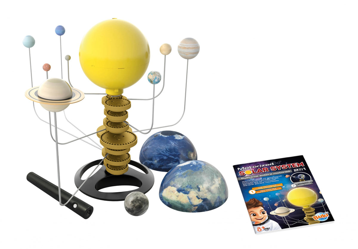 Buki Experimentier-Bausatz – Mobiles Sonnensystem, batteriebetrieben, ab 8 Jahren