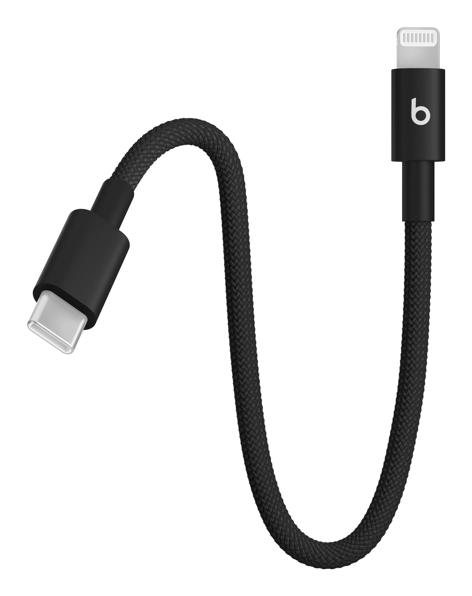 Apple USB-C-auf-Lightning-Kabel – 0,2 m, geflochten, schwarz – für Apple-Geräte mit Lightning