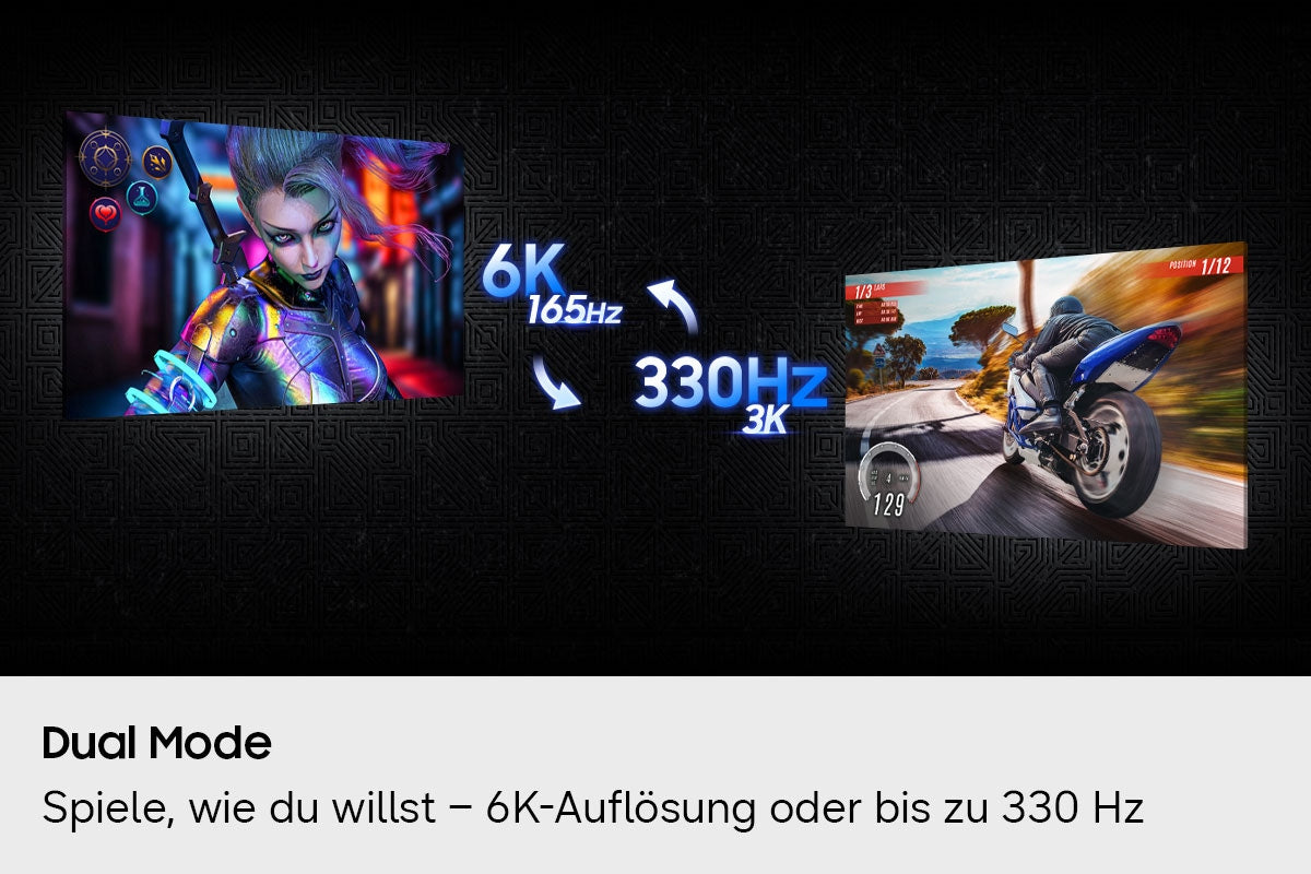 Samsung Odyssey G8 G80HS – 32", 6144 × 3456, IPS, 330 Hz, HDR10+
