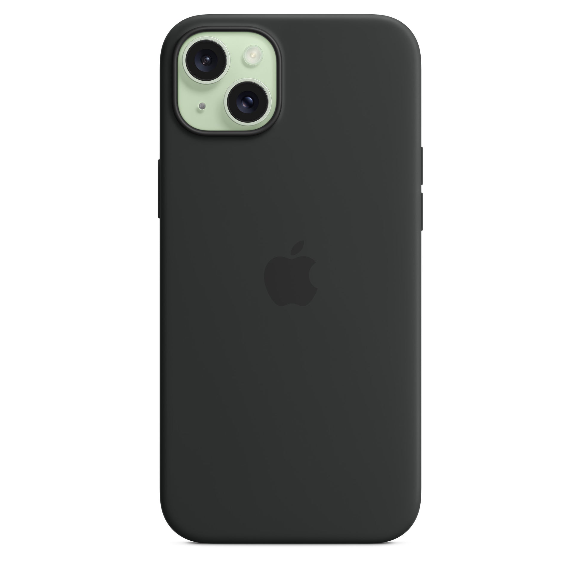 Apple Backcover – für Apple iPhone 15 Plus, MagSafe, Mikrofaser+Silikon, Schwarz