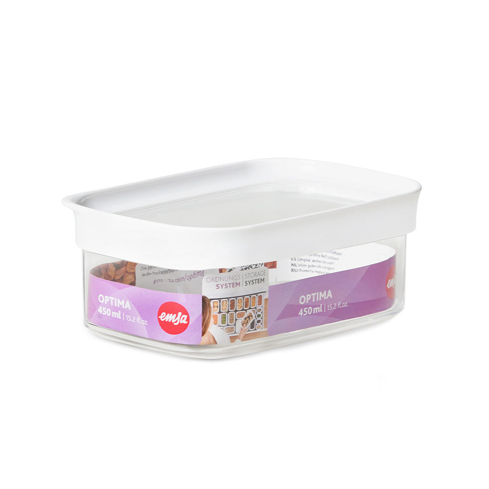 EMSA Vorratsdose 450 ml, 16 × 9,9 × 6,5 cm, Kunststoff (MS/TPE), Transparent