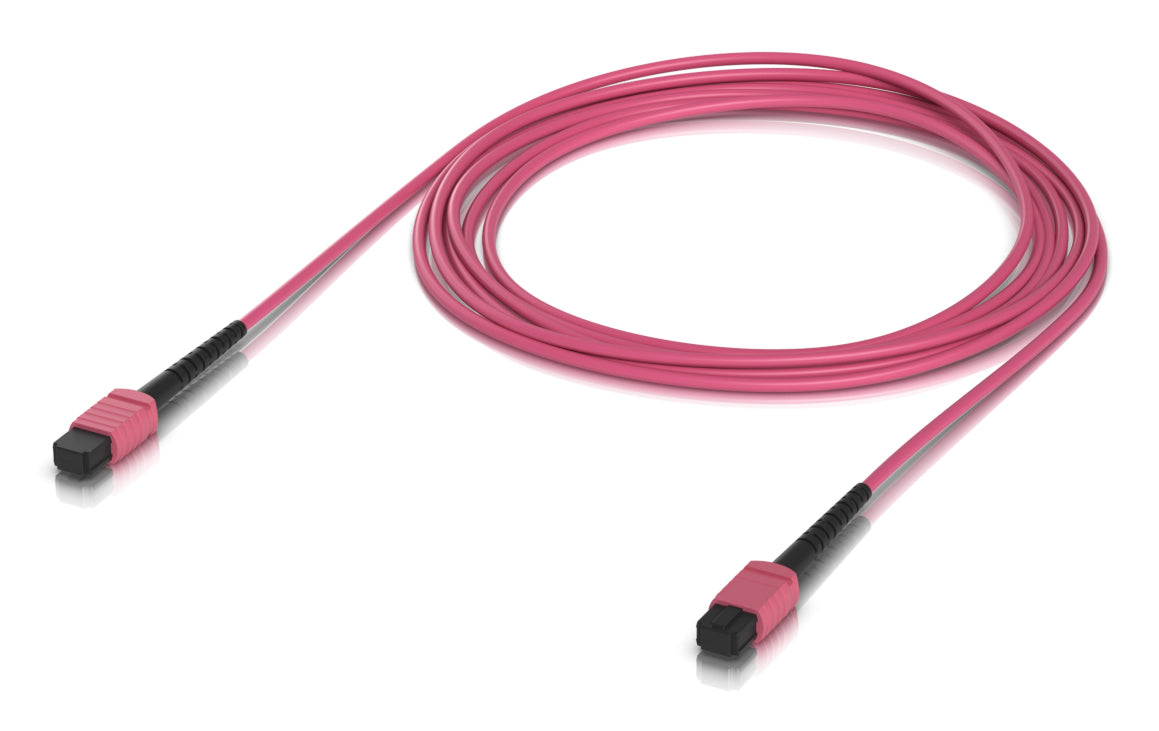 Ubiquiti LWL-Patchkabel – MPO-12 zu MPO-12, OM4, 100 Gbit/s, 3 m, LSZH, 10er-Pack