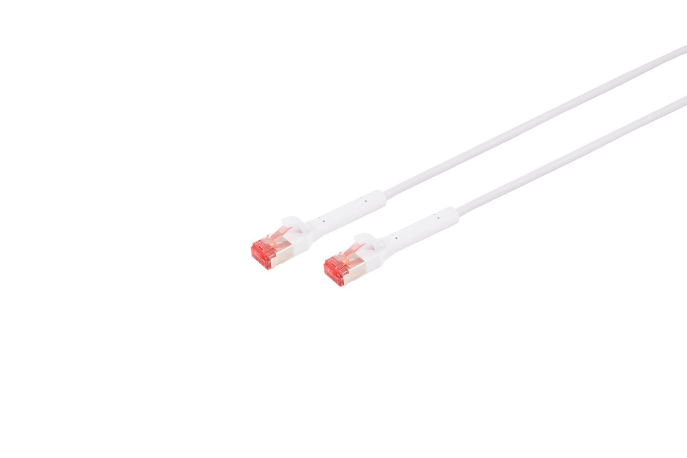 Lanview Netzwerkkabel – Cat6A U/FTP, 7,5 m, Weiss, gewinkelte RJ45-Stecker
