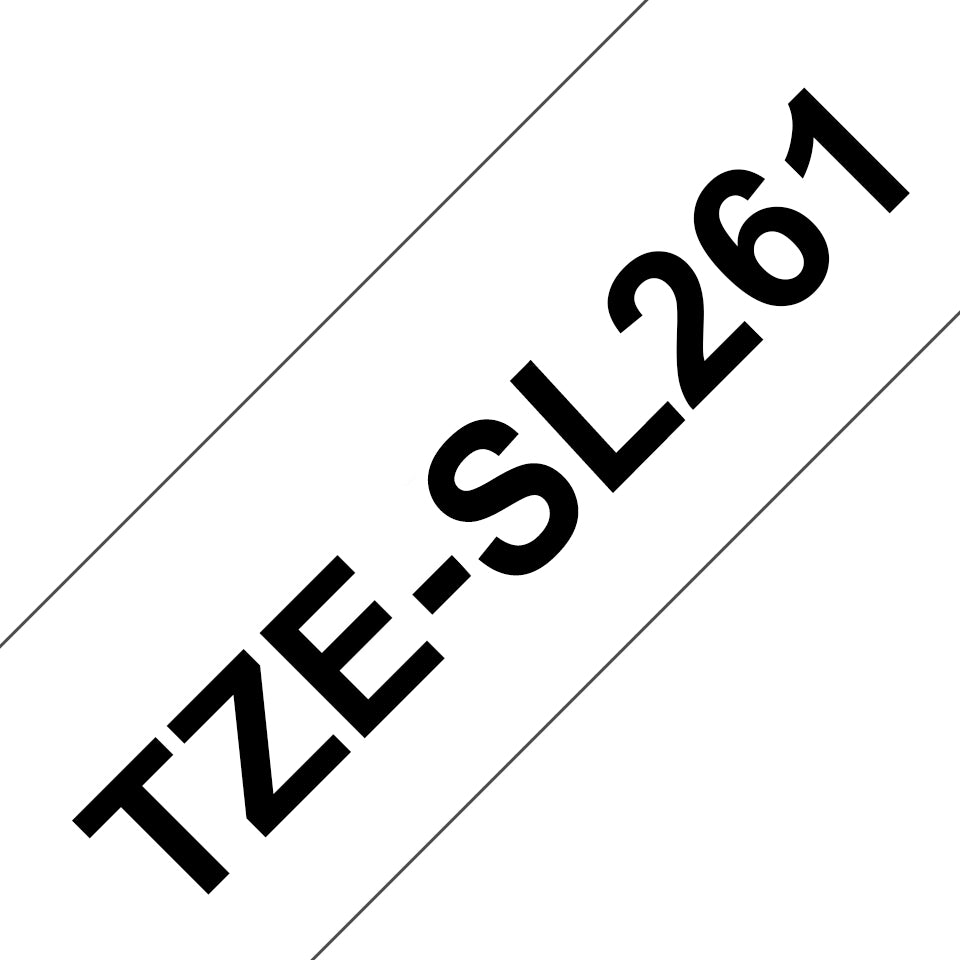 Brother TZe-SL261 Schriftband – Schwarz auf Weiss – 40 mm × 8 m, laminiert – für Brother PT-D800W/P900W/P950NW