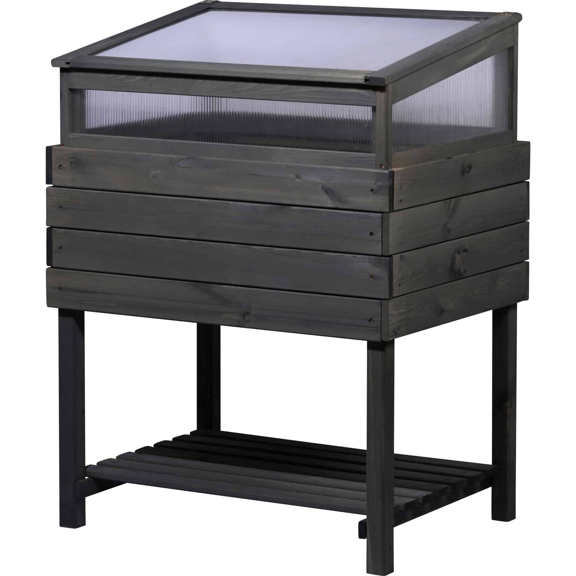Dobar Tischübertopf – 78 × 78 × 58 cm – Kiefernholz & Kunststoff, Anthrazit