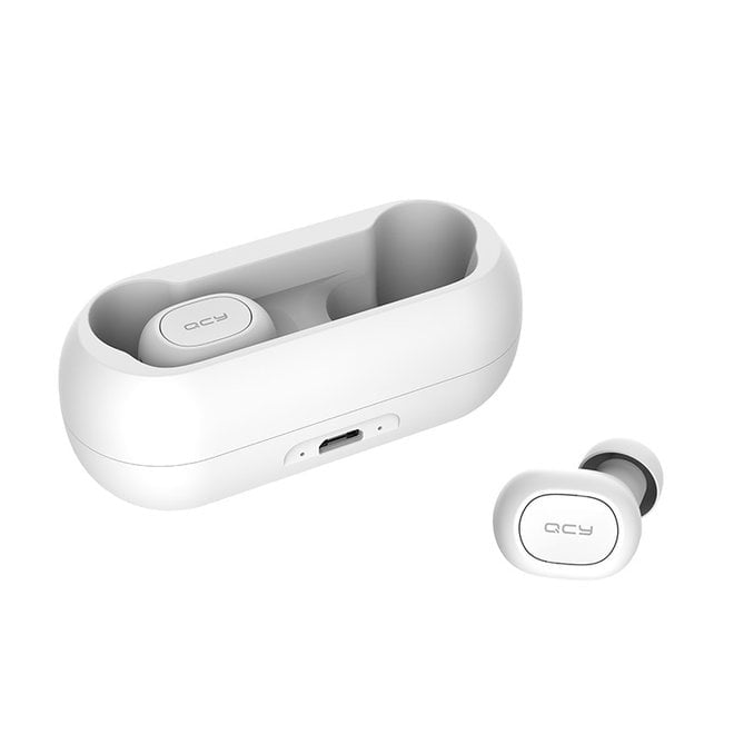 QCY T1C – True Wireless In-Ear Headset – Bluetooth 5.0 – Weiss – bis 4 h