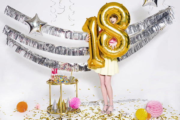 PartyDeco Folienballon Zahl 1 – Gold – 86 cm – Folie – 1 Stück