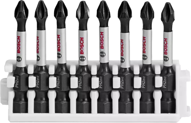 Bosch Professionelles Bohr- & Bit-Set PH 2 × 50 mm Stahl 1/4" Sechskant – 8-teilig