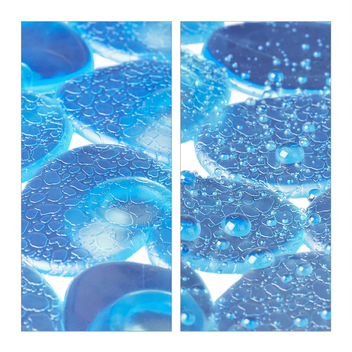 Relaxdays Rutschfeste Badematte – 35,5×68×0,7 cm, Polyvinylchlorid (PVC), Hellblau