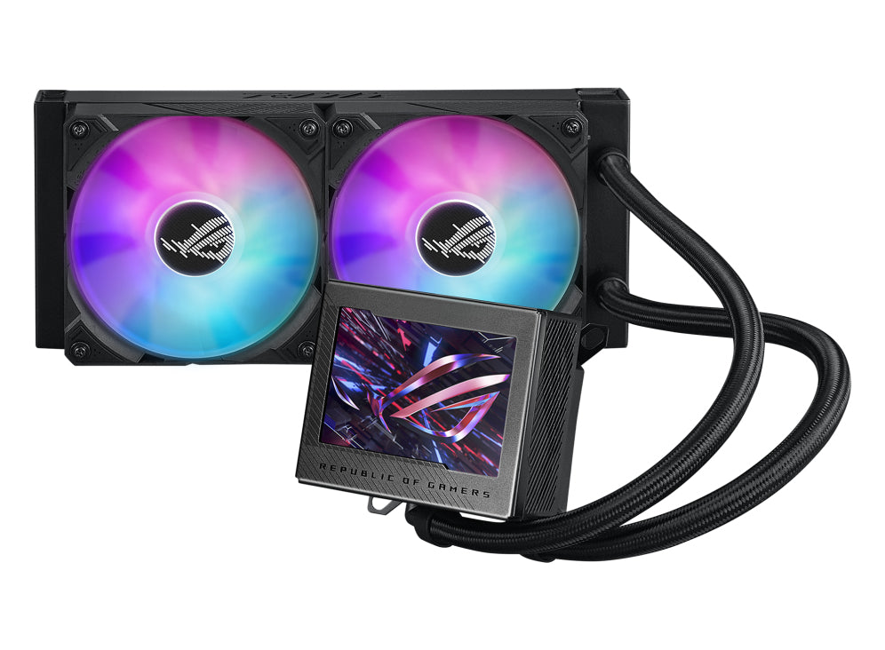 ASUS ROG RYUJIN III 240 – All-in-One Flüssigkeitskühler – 240 mm, 2×120 mm, 3,5″ LCD, ARGB, für AM5, AM4, LGA