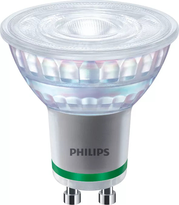 Philips by Signify Philips LED-Leuchtmittel GU10 Reflektor – Warmweiss 2700 K, 375 lm, 2,1 W, 36° – 1 Stk., Transparent