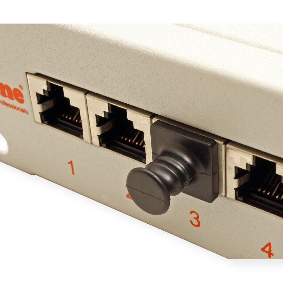 VALUE RJ-45 Buchsen-Abdeckung – 10er Set, Schwarz, PVC, für RJ-45 Buchsen