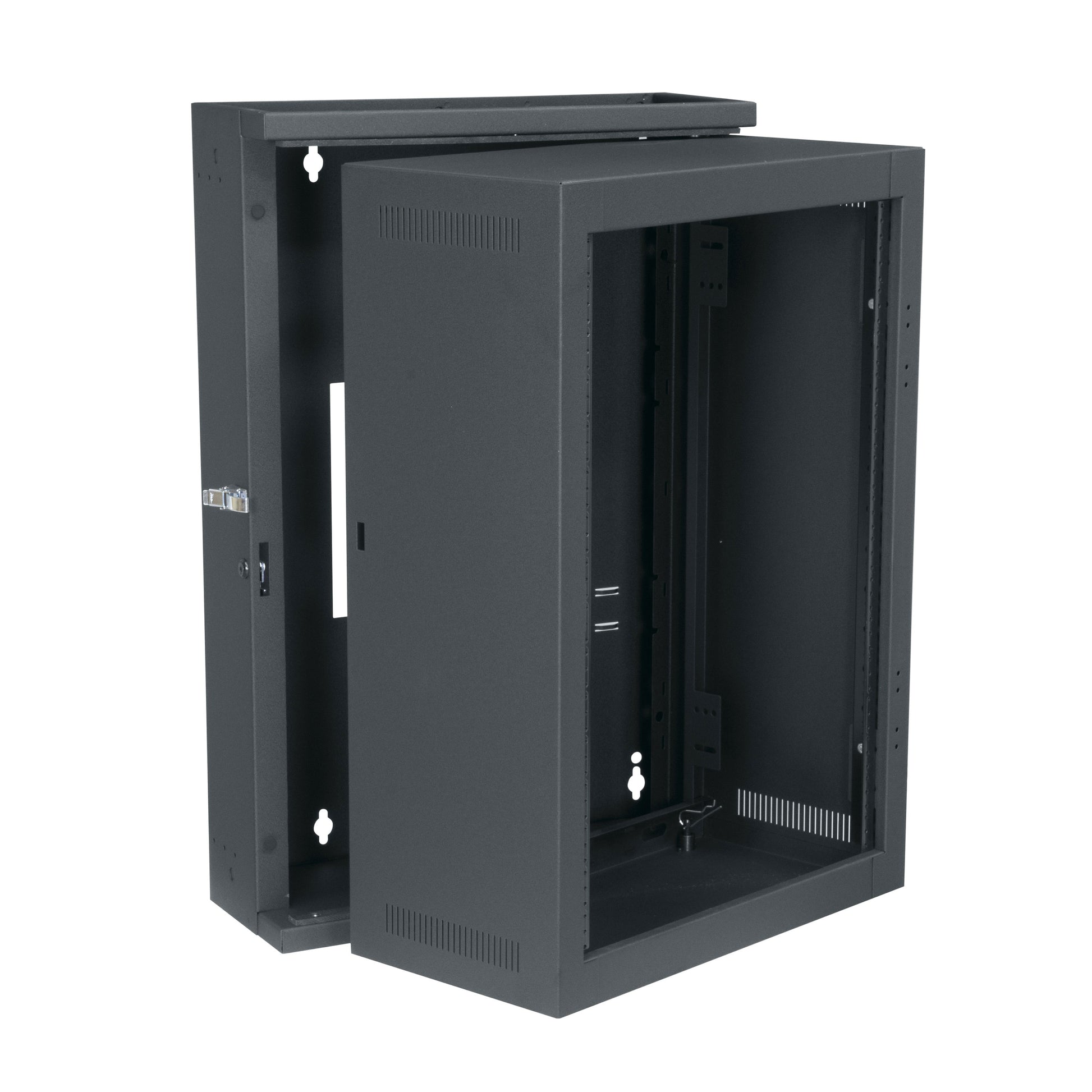 Middle Atlantic Wandmontiertes Rack – 16U – 594 × 441 × 889 mm – 68 kg – schwarz