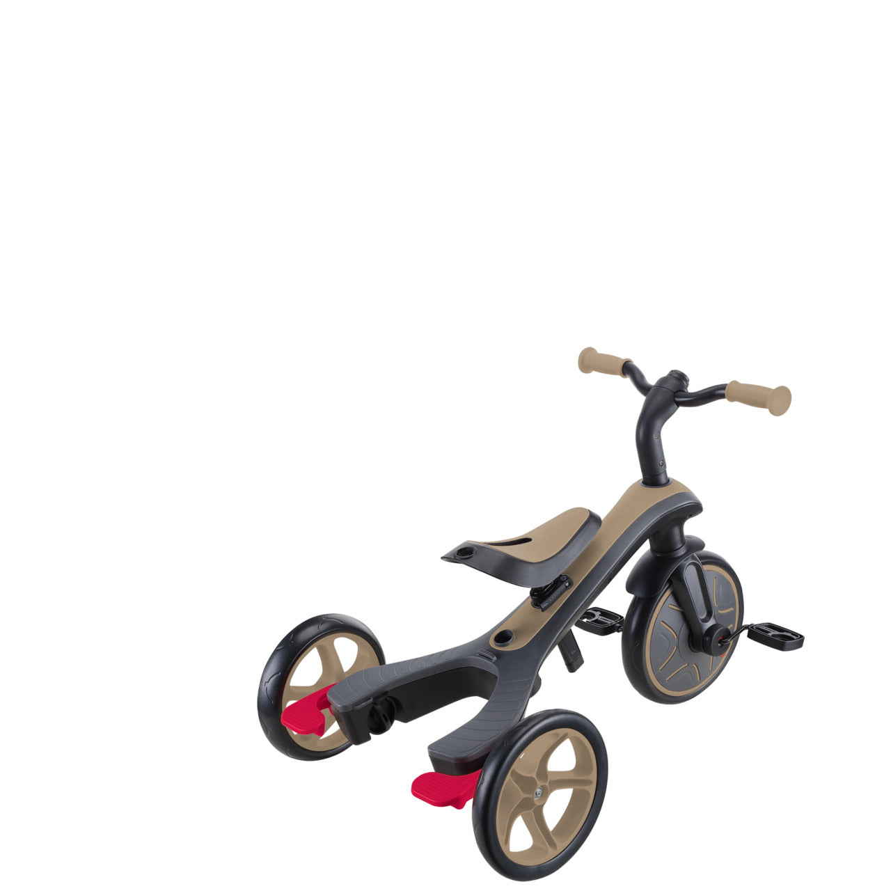 Globber Explorer 4 in 1 Dreirad – Vorderrad Ø 24,9 cm – bis 20 kg – ab 10 M. – Aluminium/Kunststoff – sand