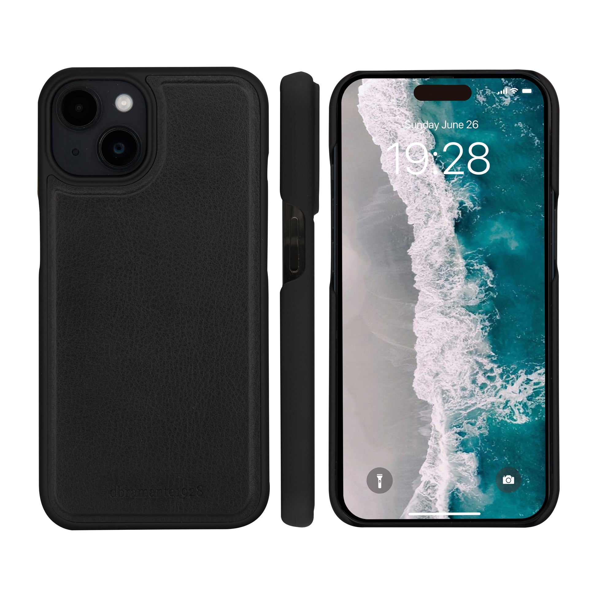 dbramante1928 Stockholm Folio – für Apple iPhone 15, schwarz, Magnetverschluss