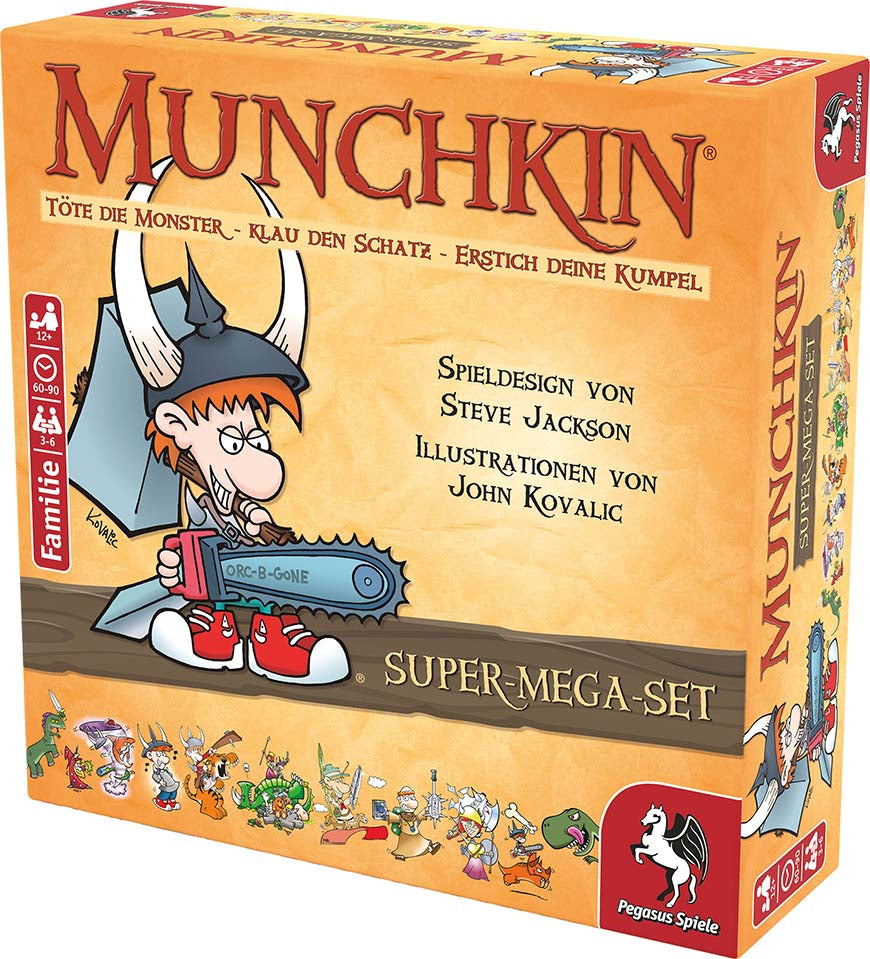 Pegasus Munchkin Fantasy SuperMegaSet – Kartenspiel, 3–6 Spieler, ab 12 Jahren, 90 Min., DE