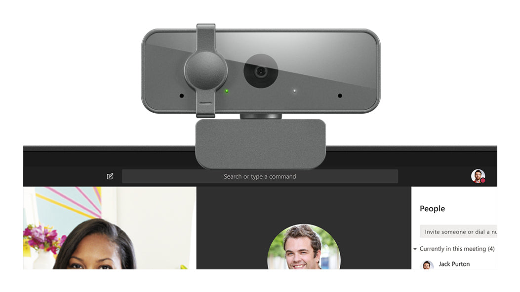 Lenovo GXC1S15023 Webcam – Full HD 1080p, 30 fps, USB 2.0 – Grau