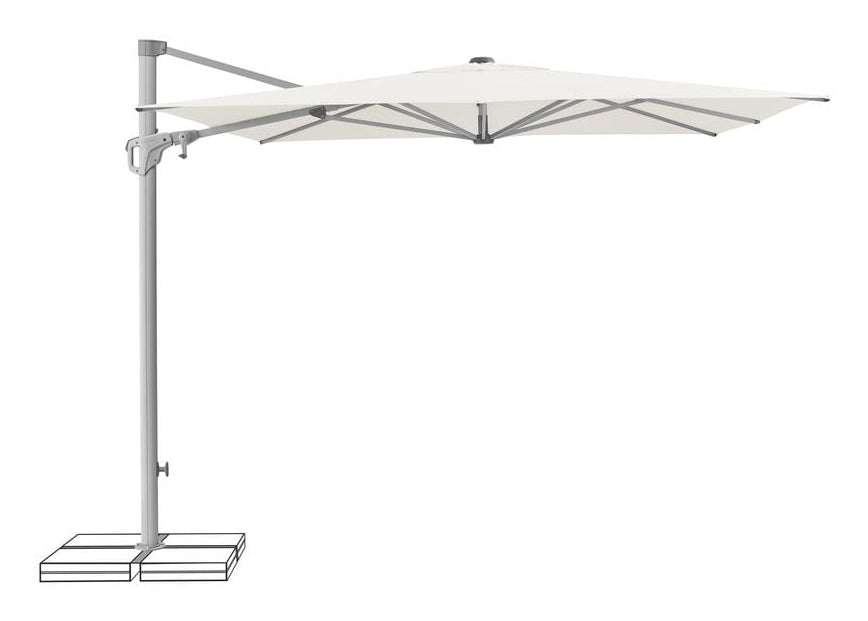 Suncomfort by Glatz Familyflex Quadratischer Terrassenschirm 25 cm × 25 cm, Polyester/Aluminium, faltbar