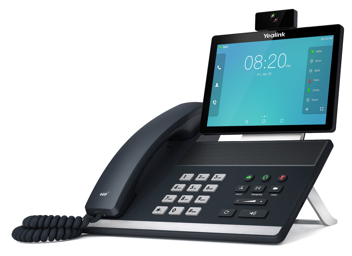 Yealink VP59 SIP-Edition – WLAN-Telefon (Handgerät), PoE, 8" Touchscreen, Schwarz