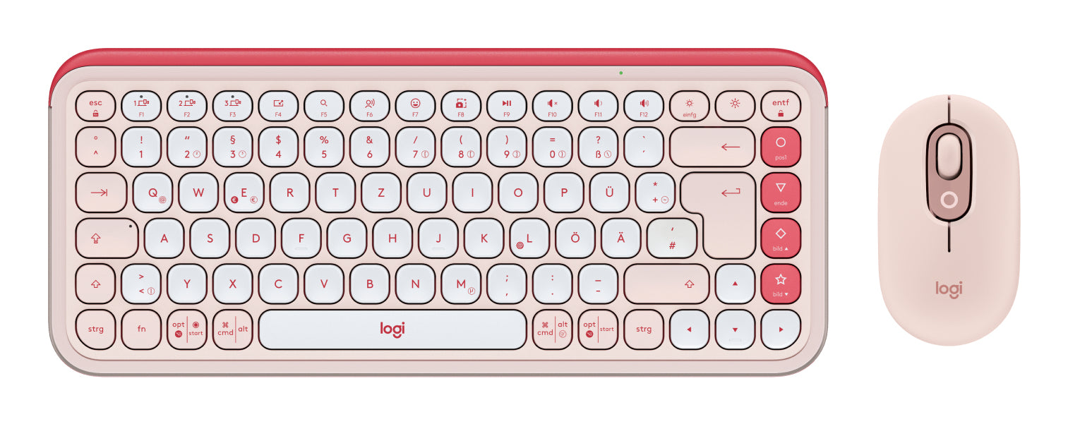 Logitech POP Icon Combo – Tastatur, DE-Layout (DE), Rosa