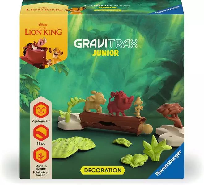 Ravensburger GraviTrax Junior Erweiterungsset – Lion King – 33-teilig – ab 3 Jahren – Kunststoff – mehrfarbig