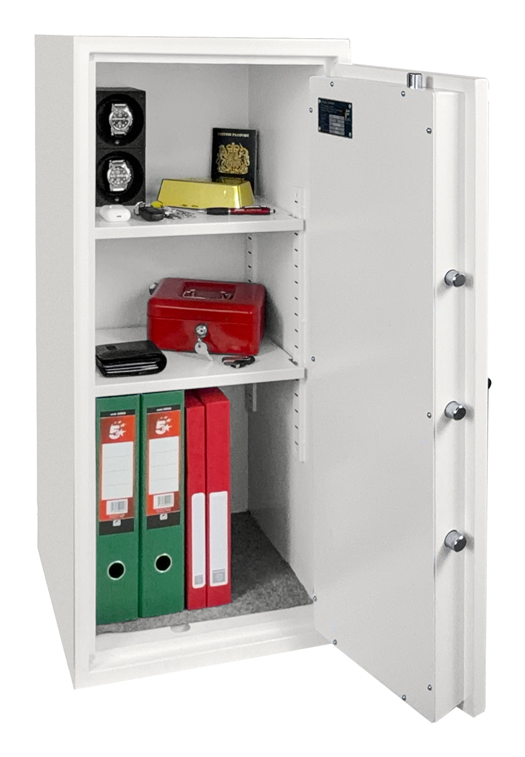 Phoenix Safe Co. Phoenix Tresor Fortress SS1455K – Schlüsselschloss – 95 l – Bodenmontage – Weiss