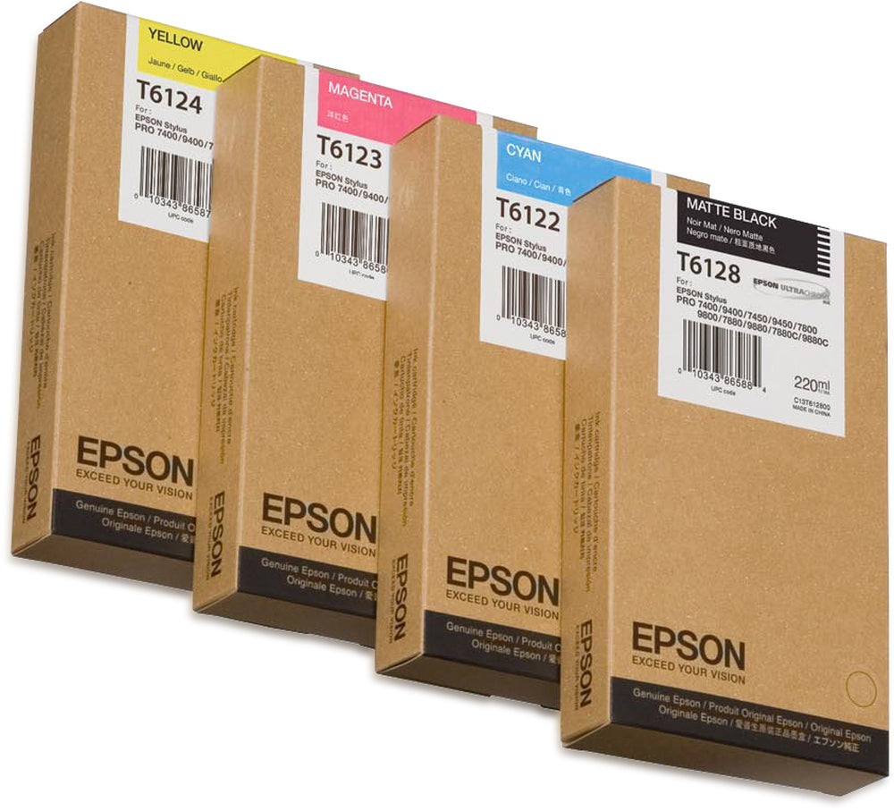 Epson Tintenpatrone C13T61280N, Schwarz, 220 ml, Original – für Pro 7400, Pro 9400, Pro 7450 und andere