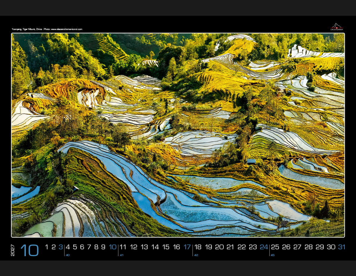 Calendaria Planet Earth – Bildkalender 2027 – 48 × 33 cm
