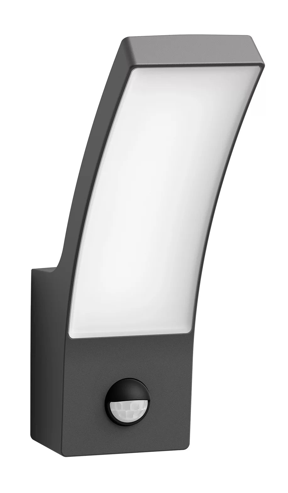 Philips by Signify Philips Aussenwandleuchte – Warmweiss, 2700 K, IP44, Netzbetrieb, mit Bewegungsmelder, Anthrazit, Aluminium