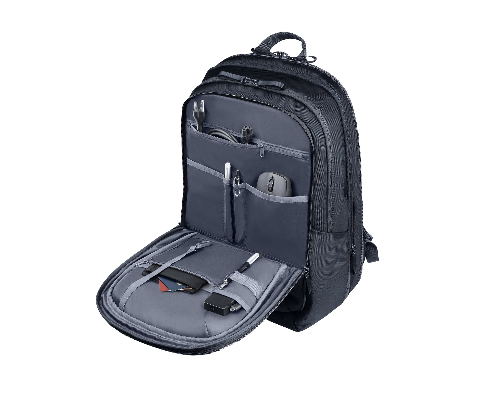 HP Notebook-Rucksack Travel Plus – für 17,3", 30–35 l, wasserfest, Polyester – Blau, 330 × 500 × 200 mm