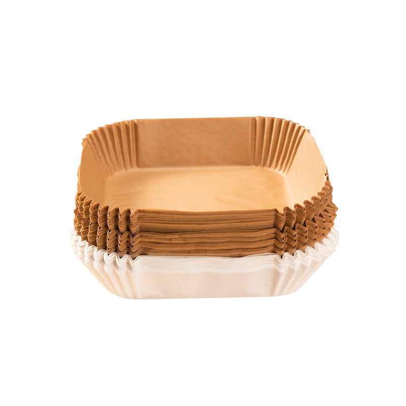 Nordic Quality Backpapier 16 × 4,5 cm, 50 Stk., PTFE-beschichtet, beige/weiss, für die meisten Small Airfryer