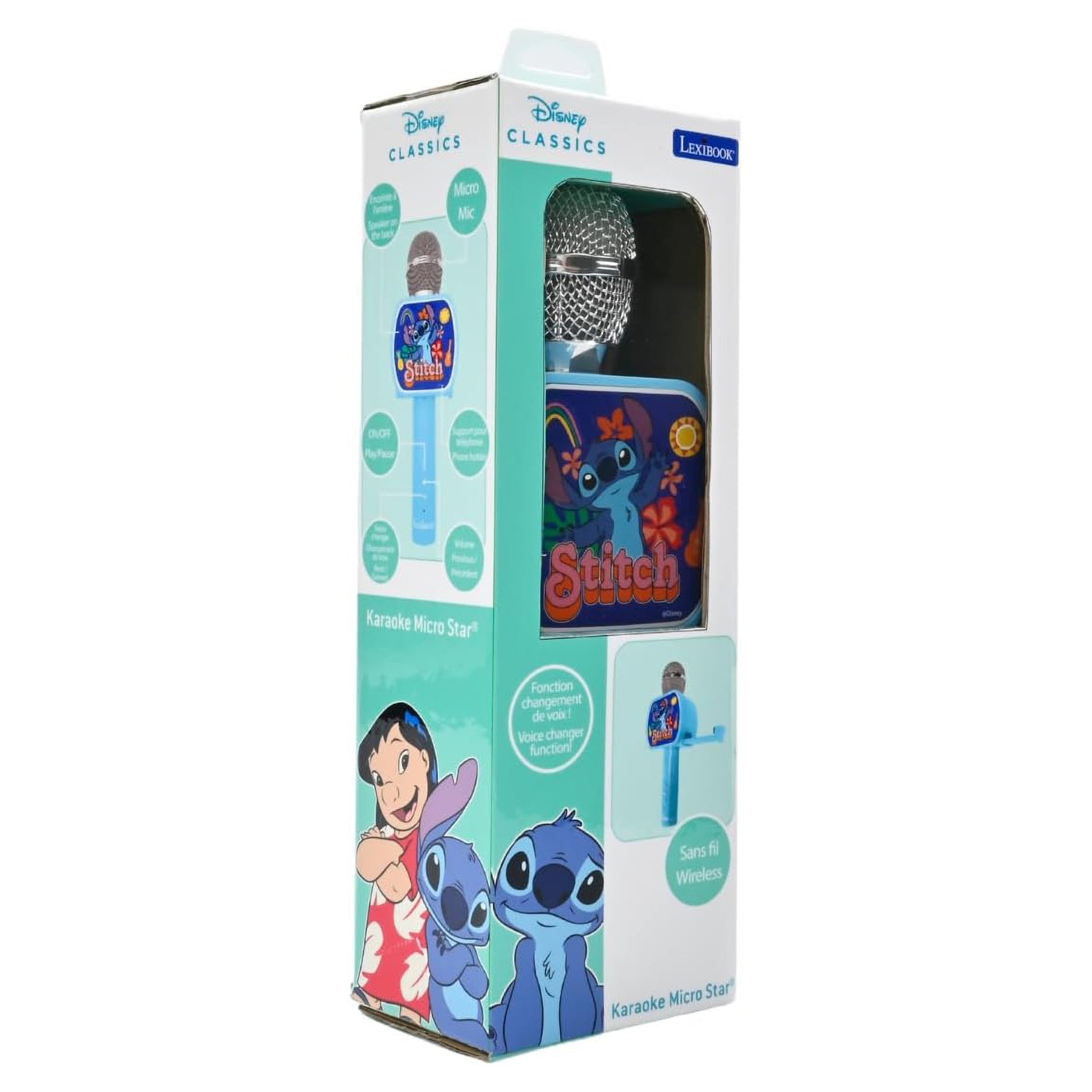 Lexibook Stitch MIC240D Tischmikrofon – Bluetooth, Kabellos, Blau