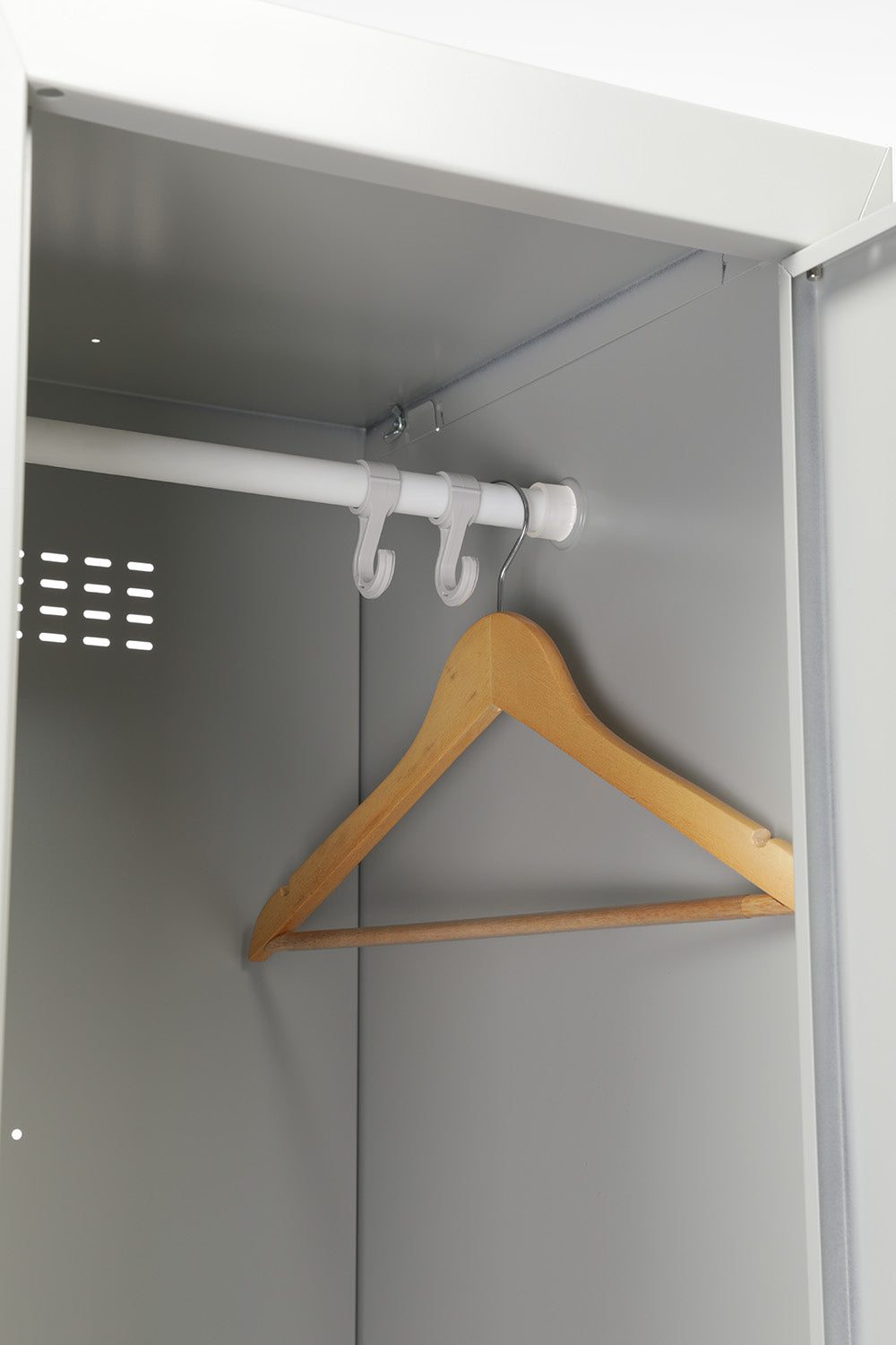 Phoenix Safe Co. PL1230 – Persönliches Schliessfach, 2 Fächer, abschliessbar, 300 × 500 × 1'830 mm, grau/rot