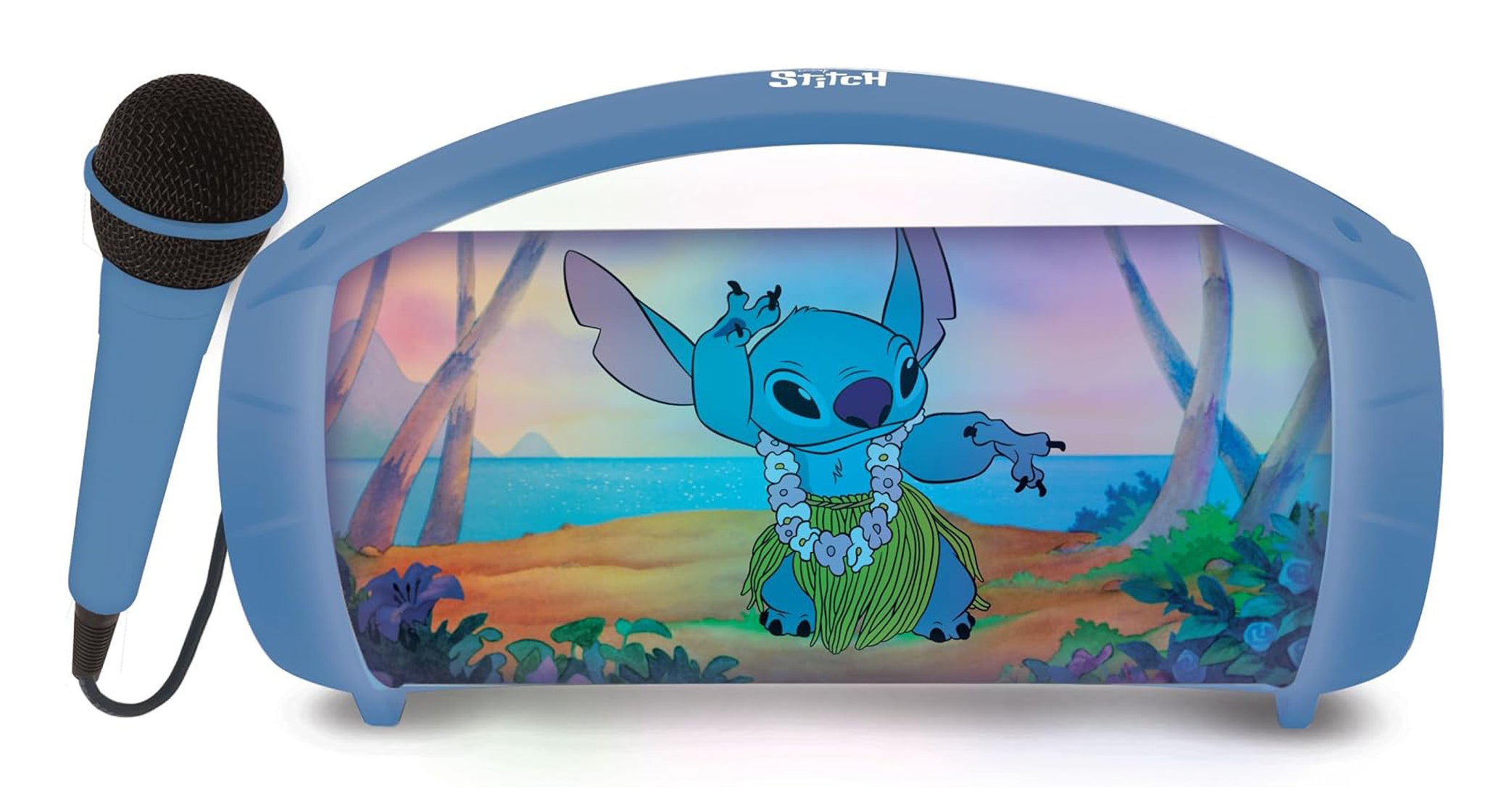 Lexibook BTP585DZ Stitch – Bluetooth-Lautsprecher – 3 h Akkulaufzeit, mit Lichteffekten, Hellblau