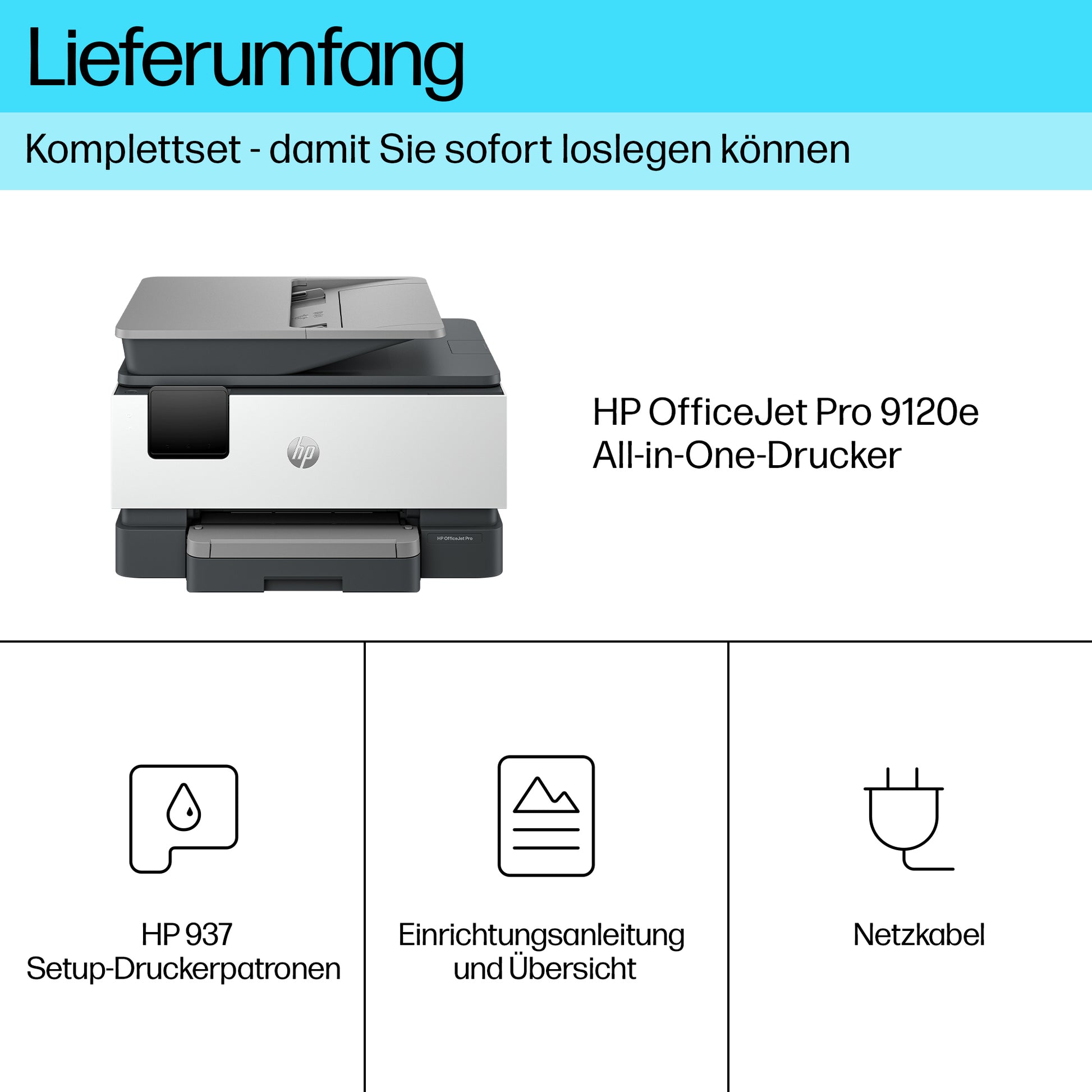 HP OfficeJet Pro 9120E – Farbiges Tintenstrahl-MFP, 4-in-1