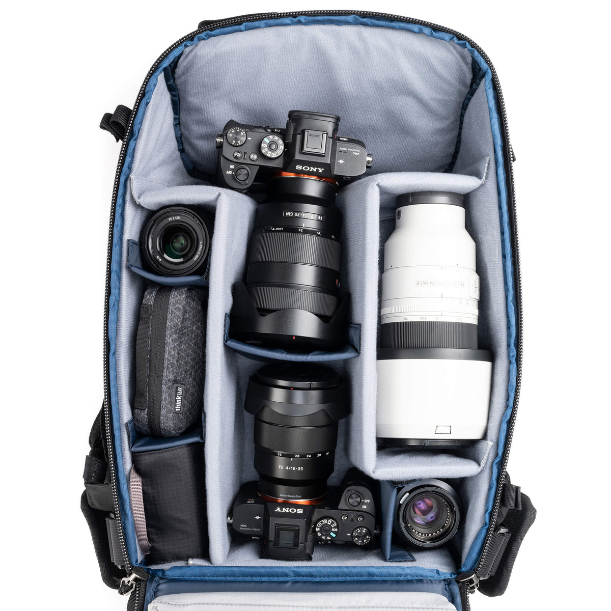 Think Tank DarkLight Kamerarucksack – Nylon/Polyurethan/TPU, 20 l – Schwarz – für DSLR, Systemkameras